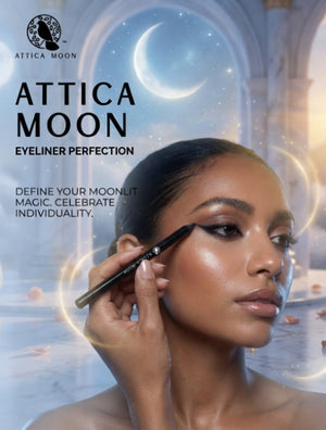 Attica Moon Eyeliner Crayon — Built‑In Sharpener | Smooth, Long‑Wearing Formula - Black