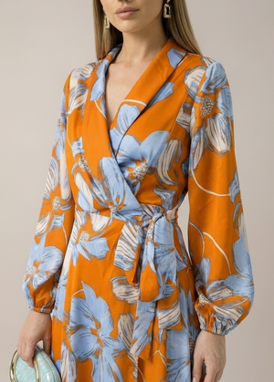 The Sunset Bloom Wrap Dress