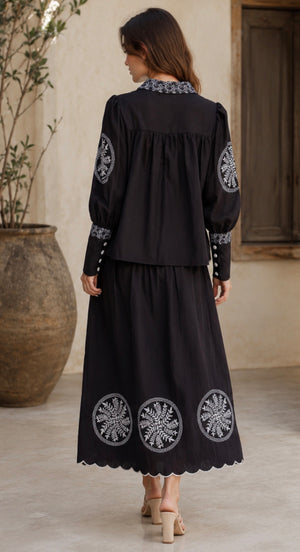 Luna Noir Skirt Set