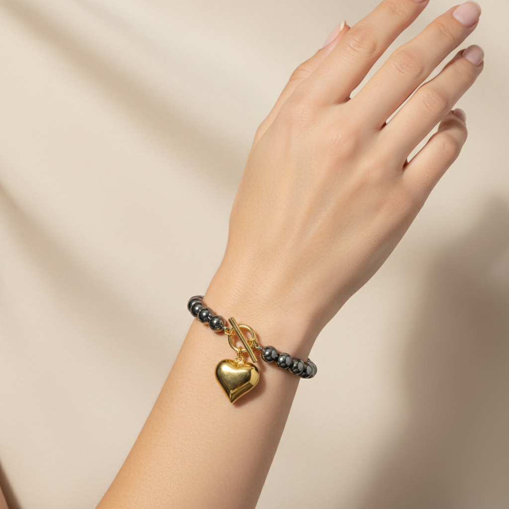 Romantic Heart Charm Bracelet