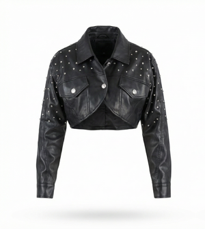 The Noir Edge Stud Jacket