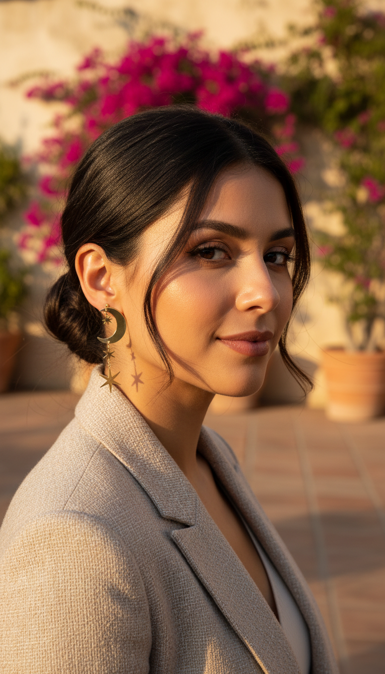 Moon & Star Charm Earrings