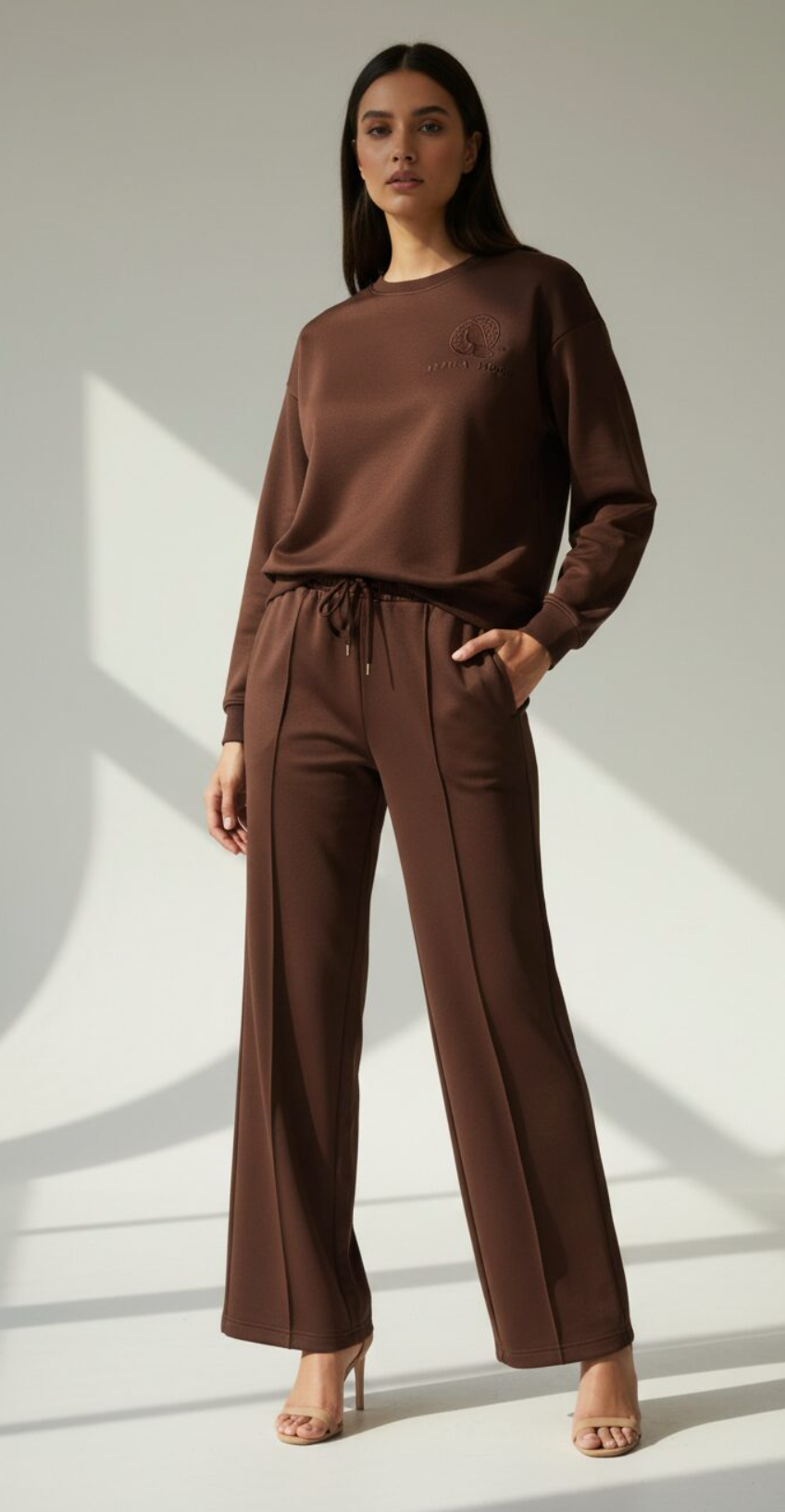 Weekend Vibes Tracksuit - Dark Brown