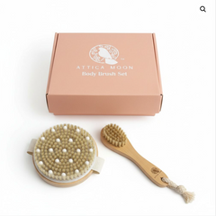 Attica Moon Body Brush Duo Set | Your Answer To Dry, Lifeless Skin, Smooth, Refreshed, And Revitalized.