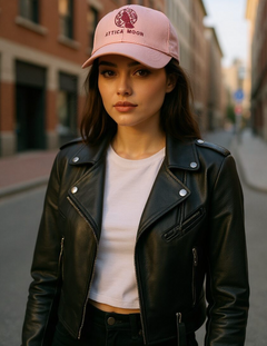 Attica Moon | Embroidered Logo Baseball Cap – Pink