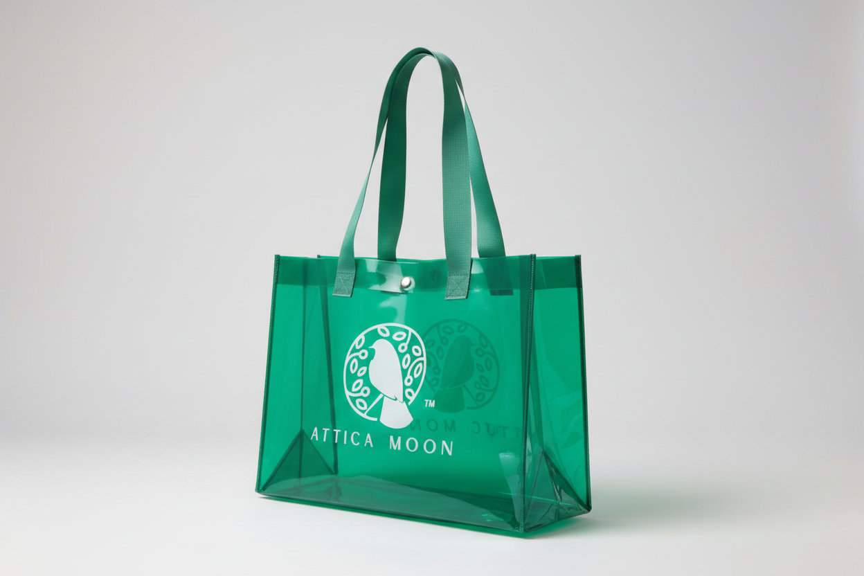 Clear Tote Bag – Green