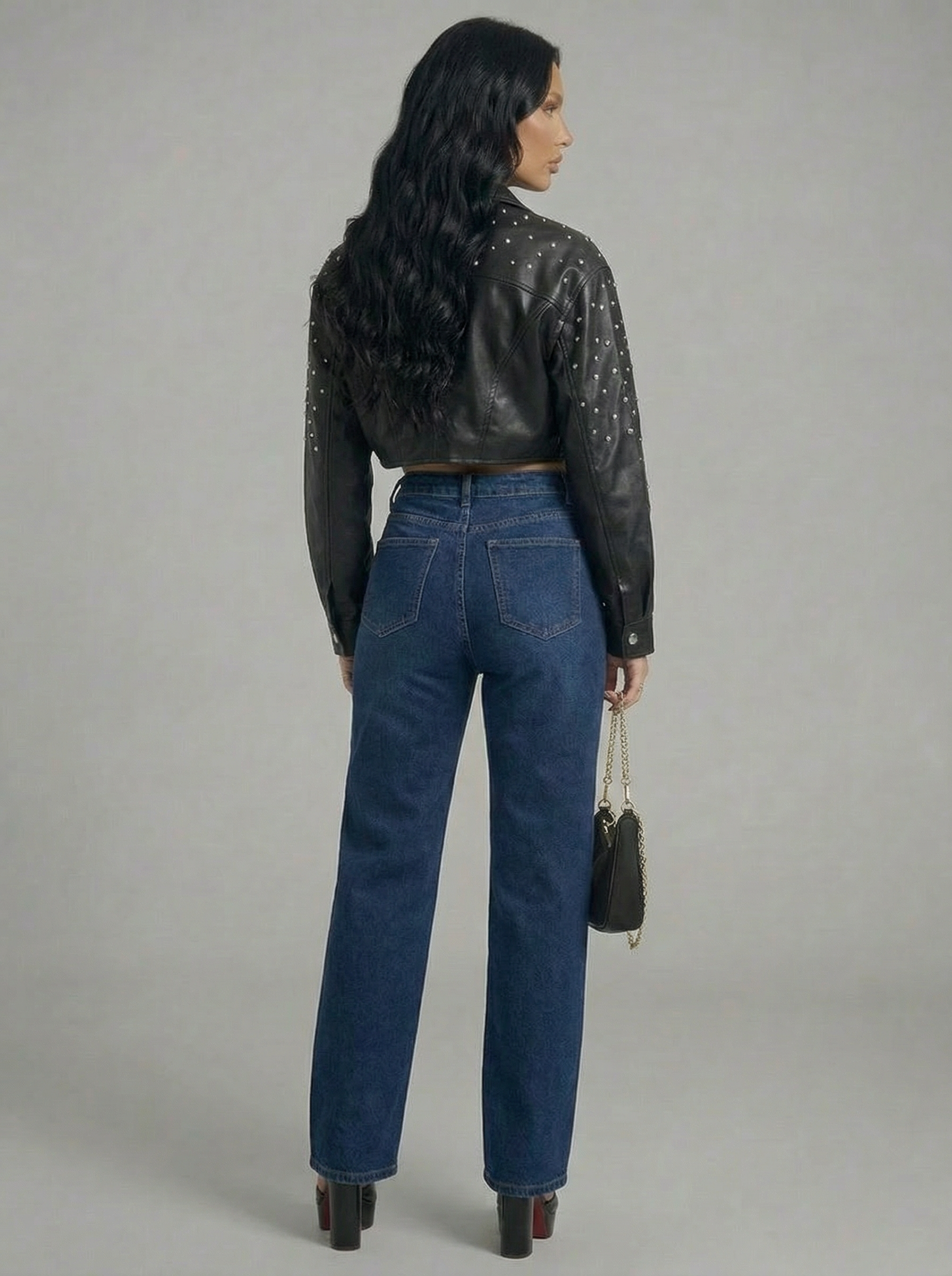 The Noir Edge Stud Jacket