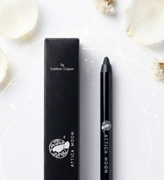 Attica Moon Eyeliner Crayon — Built‑In Sharpener | Smooth, Long‑Wearing Formula - Black