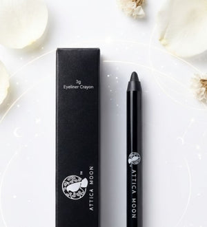 Attica Moon Eyeliner Crayon — Built‑In Sharpener | Smooth, Long‑Wearing Formula - Black
