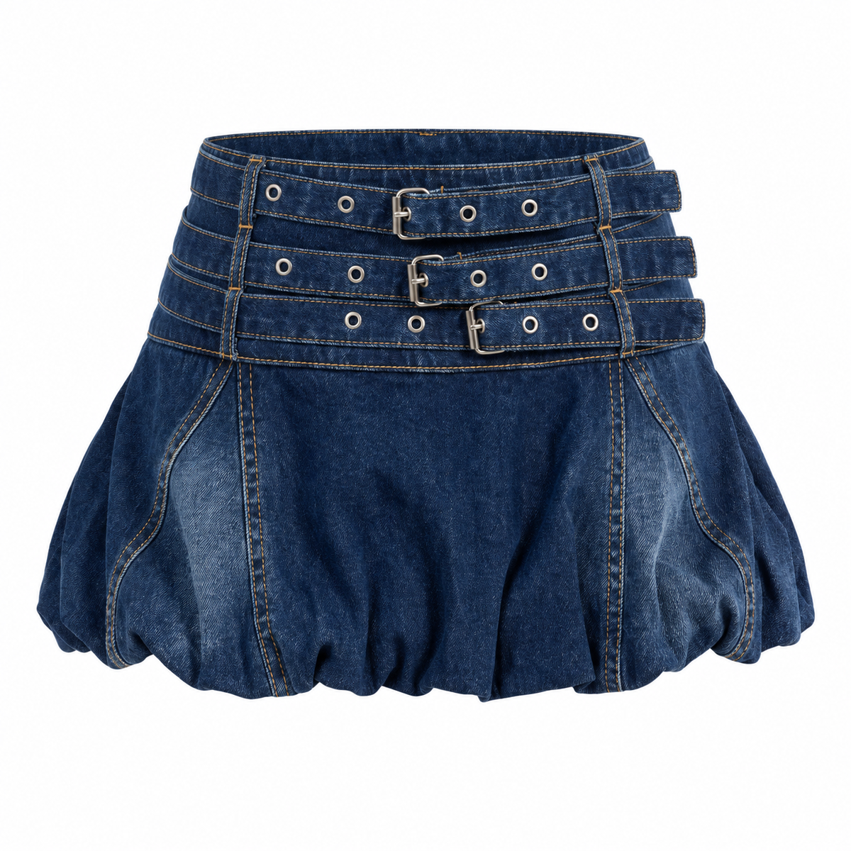 Luna Buckle Denim Skort