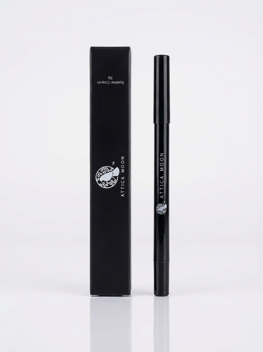 Attica Moon Eyeliner Crayon — Built‑In Sharpener | Smooth, Long‑Wearing Formula - Black