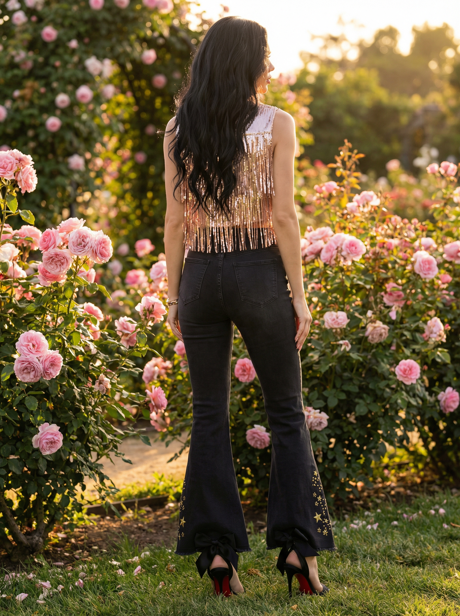 Elysian Shimmer Crop Top (Rose Edition)