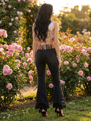 Elysian Shimmer Crop Top (Rose Edition)