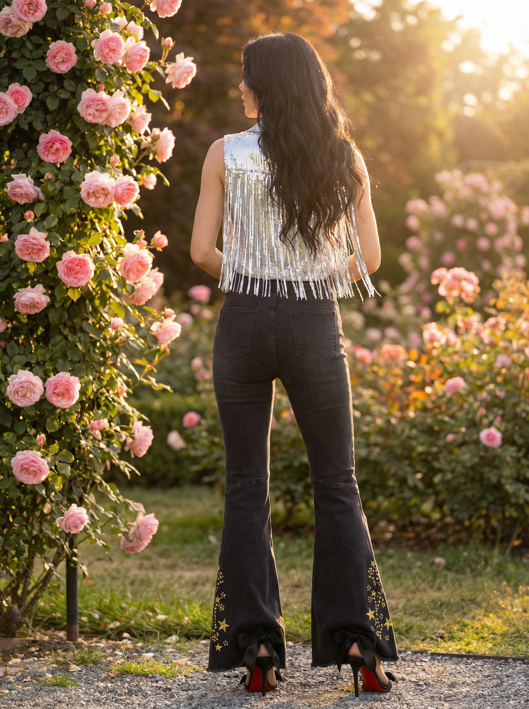 Elysian Shimmer Crop Top (Silver Edition)