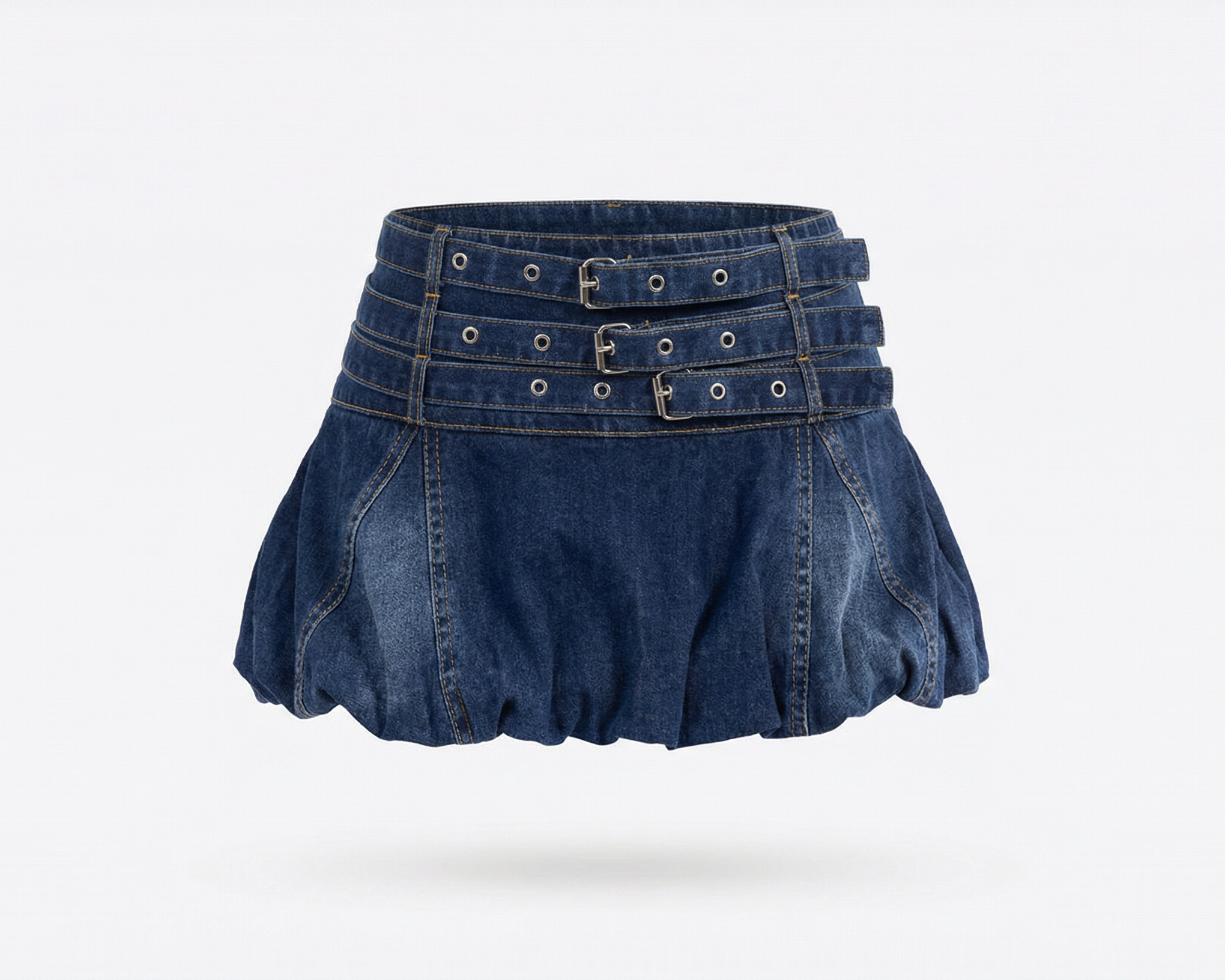Luna Buckle Denim Skort