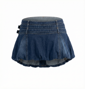 Luna Buckle Denim Skort