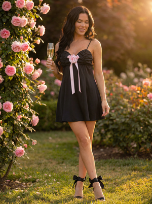 Elysian Bloom Dress - Black