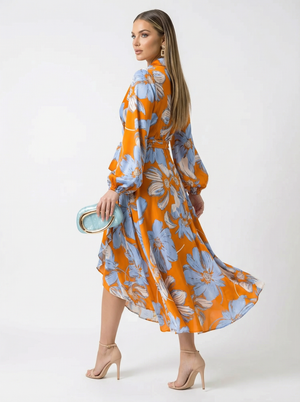 The Sunset Bloom Wrap Dress