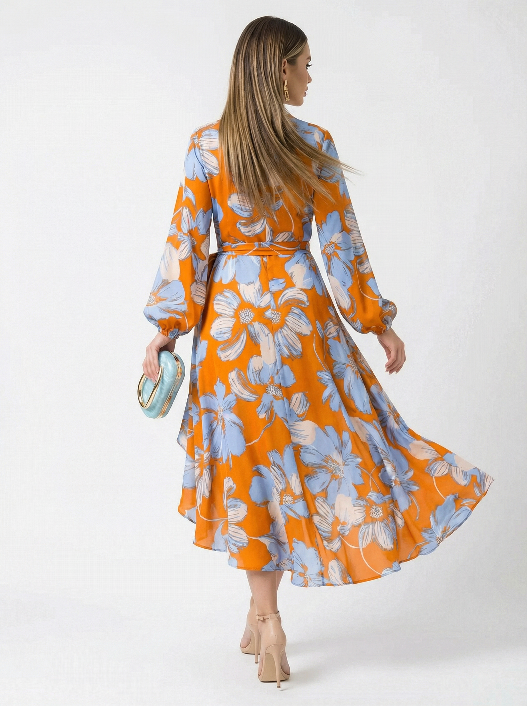 The Sunset Bloom Wrap Dress