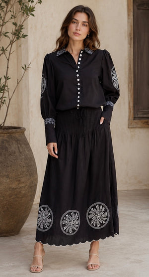 Luna Noir Skirt Set