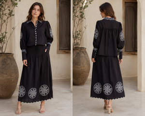 Luna Noir Skirt Set
