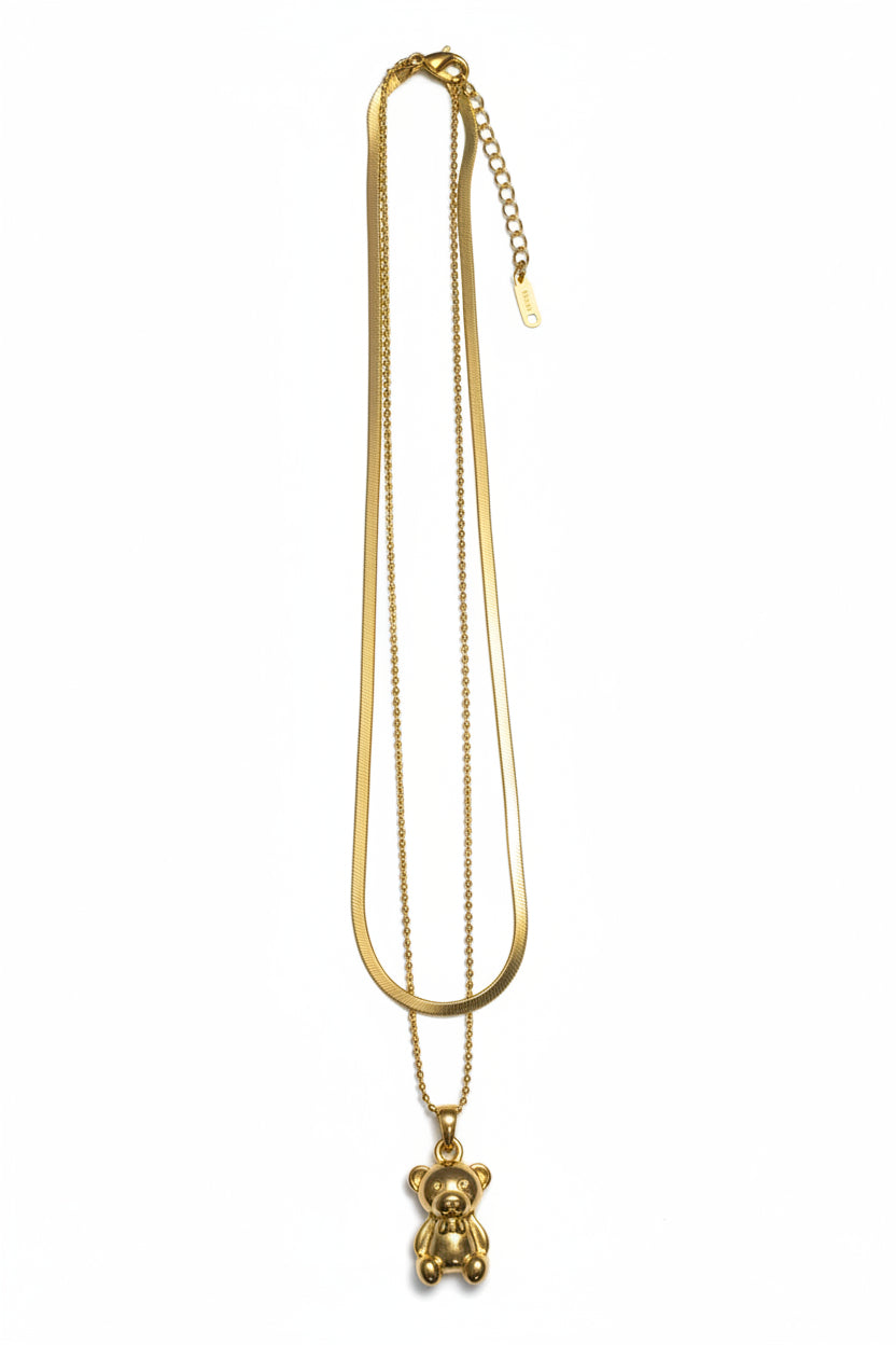 Adorable Teddy Bear Pendant Necklace