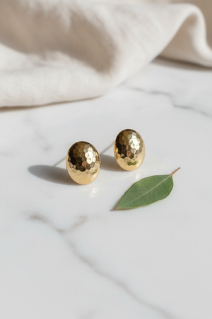 Timeless Gold Button Earrings