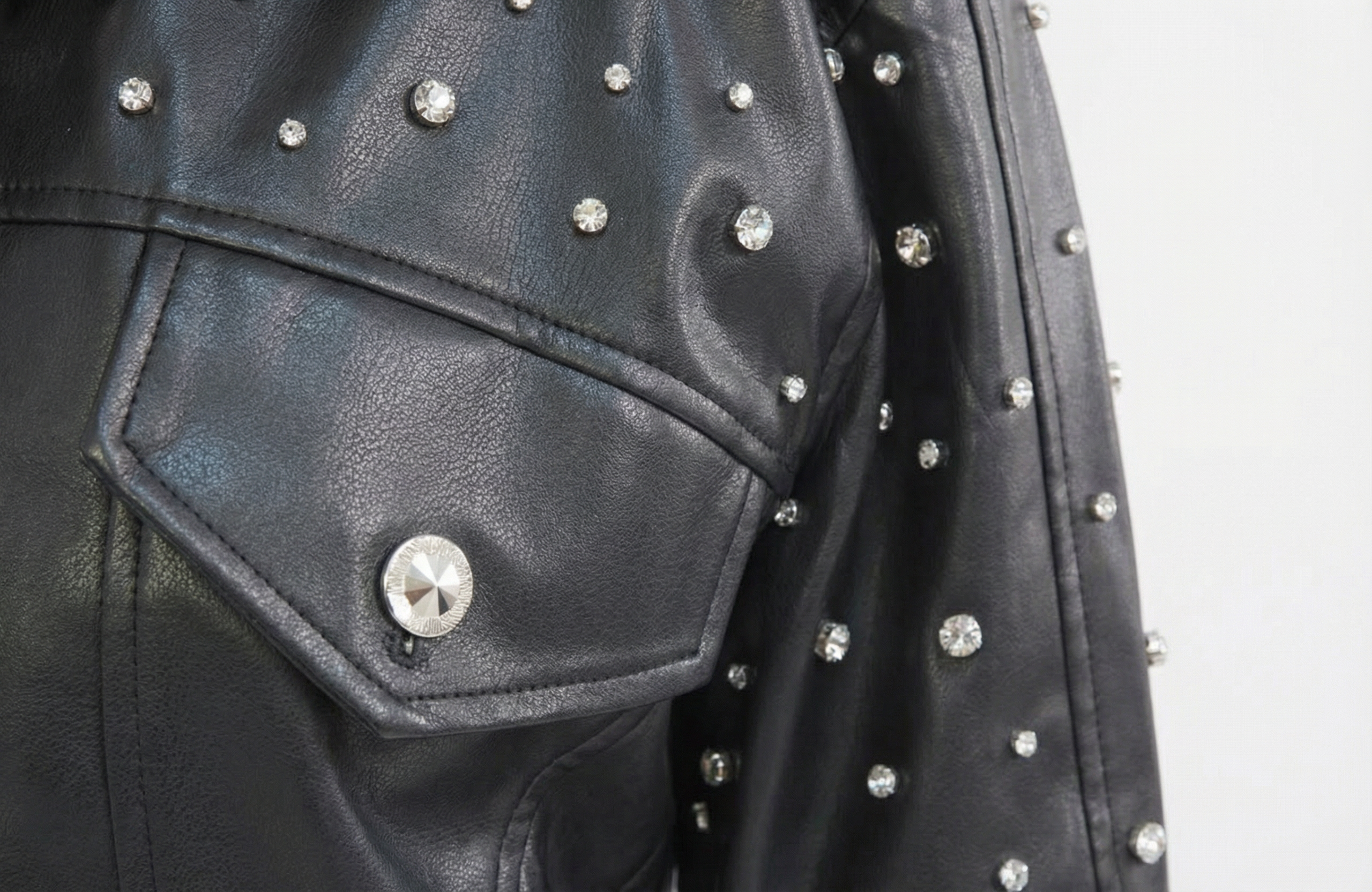 The Noir Edge Stud Jacket
