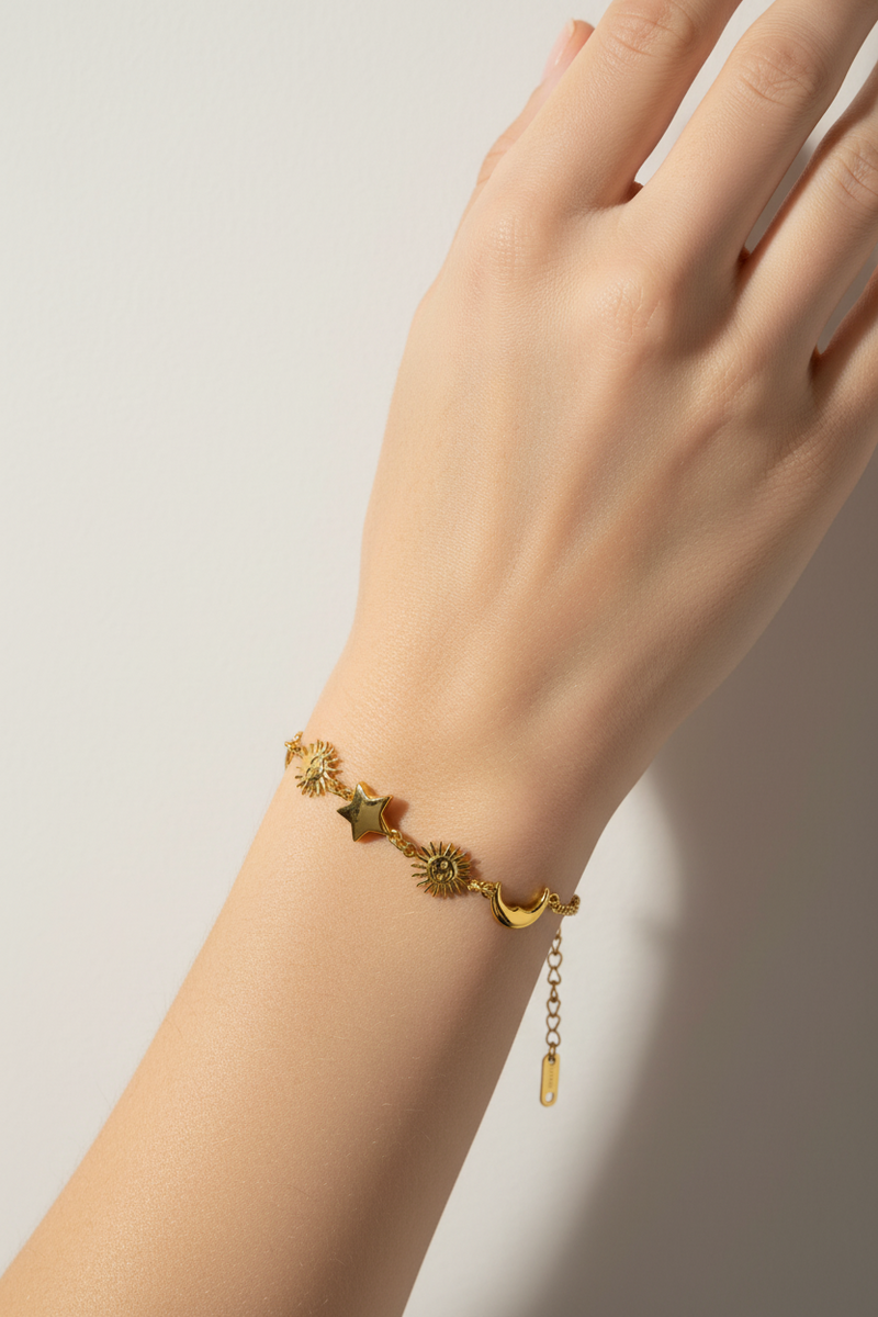 Celestial Stars Moon & Sun Bracelet