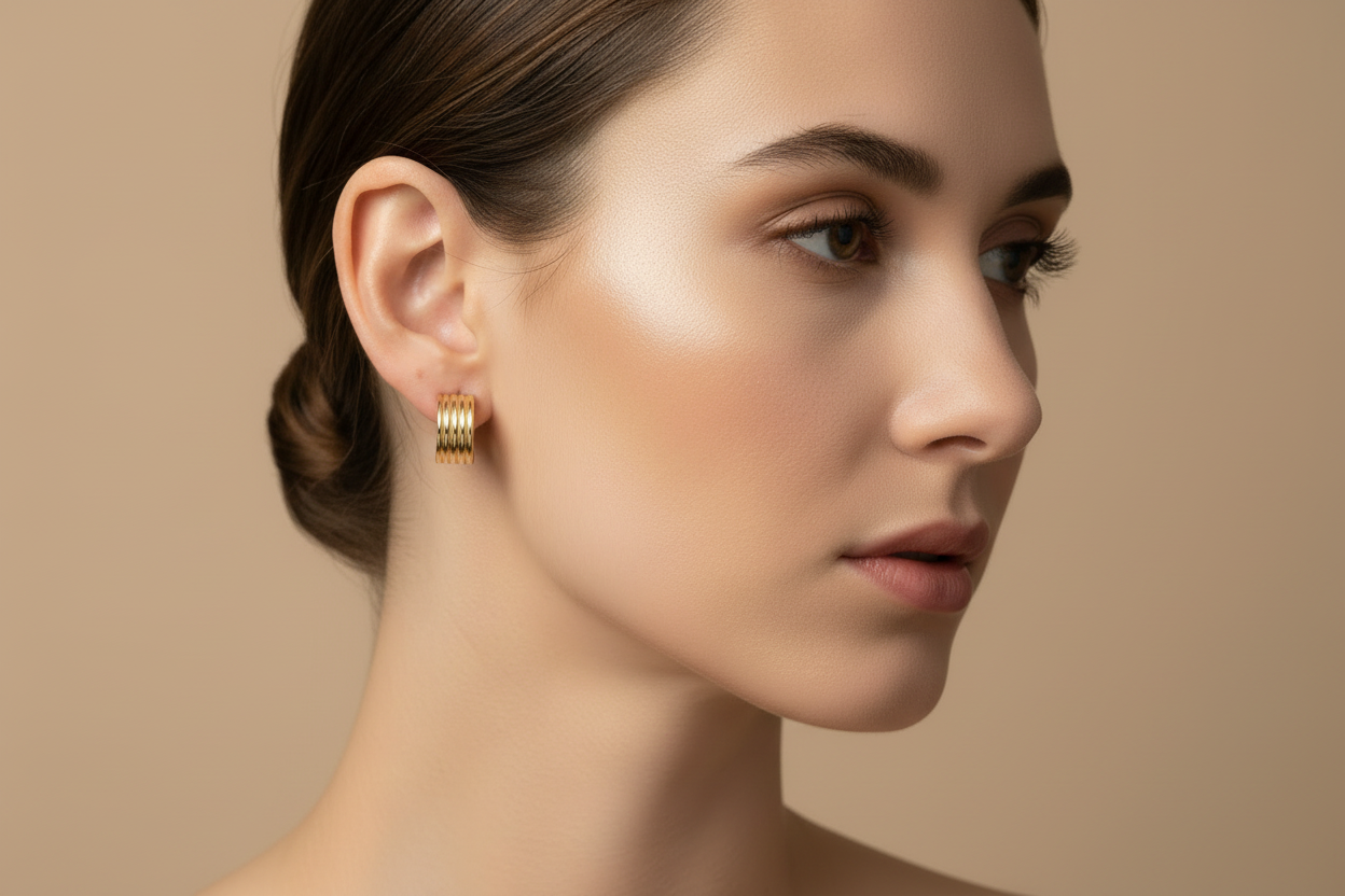 Statement Textured Hoop Earrings