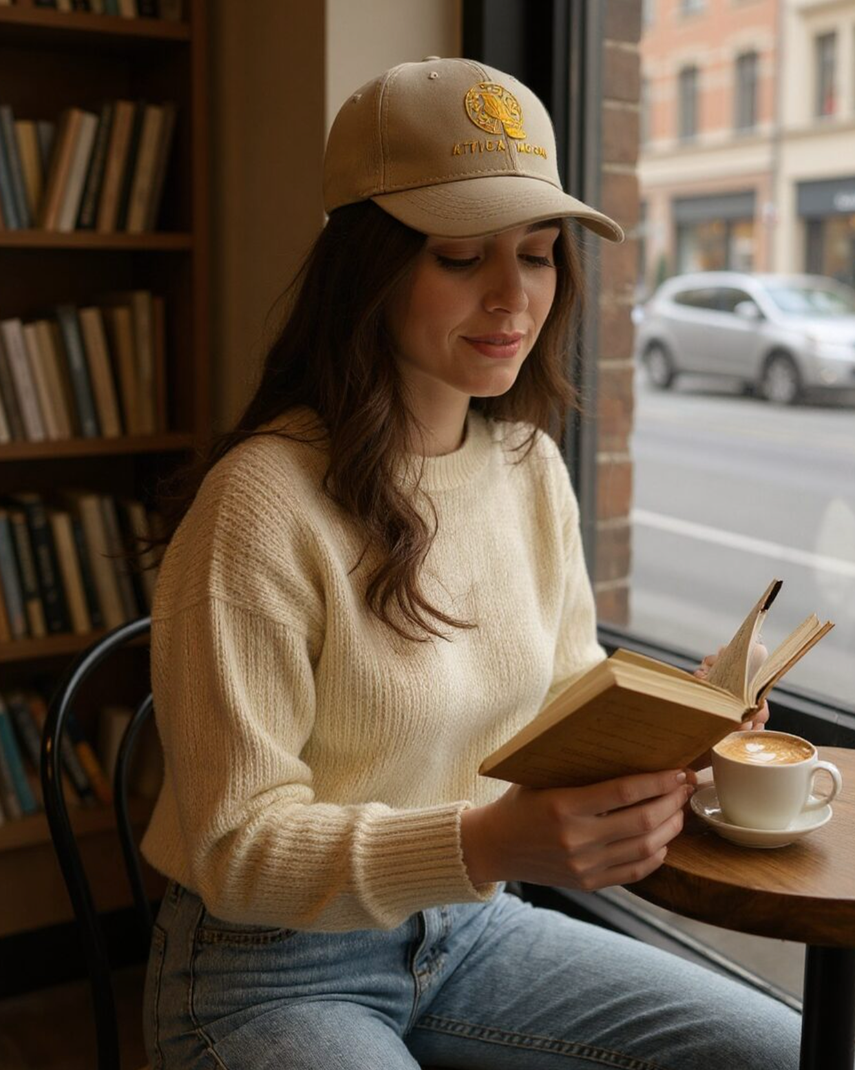 Attica Moon | Embroidered Logo Baseball Cap – Khaki