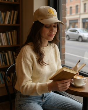 Attica Moon | Embroidered Logo Baseball Cap – Khaki