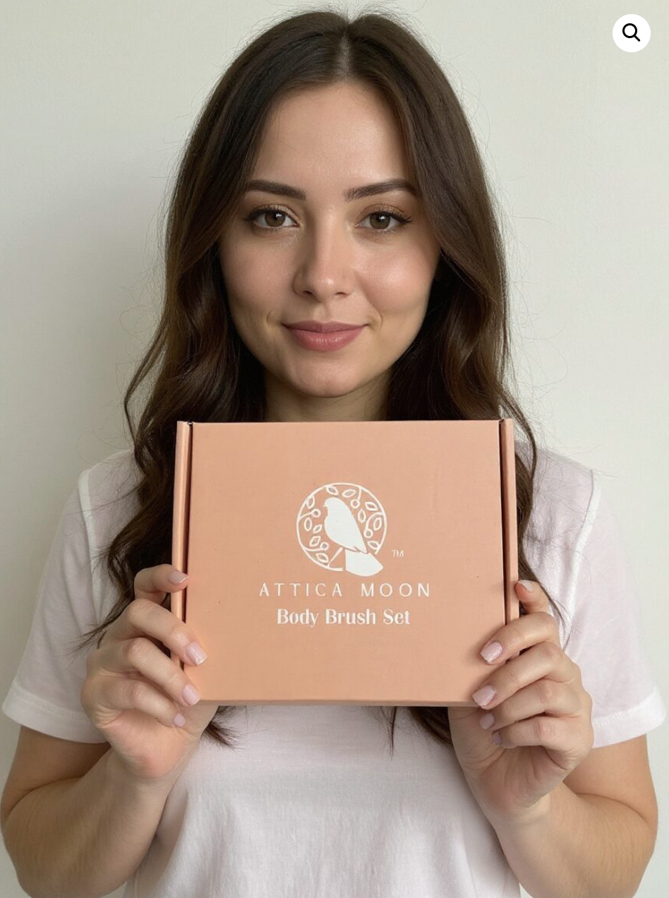 Attica Moon Body Brush Duo Set | Your Answer To Dry, Lifeless Skin, Smooth, Refreshed, And Revitalized.