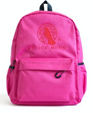 Attica Moon | Luna Embroidered Logo Backpack – Magenta