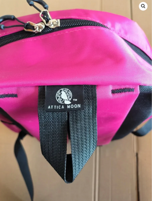 Attica Moon | Luna Embroidered Logo Backpack – Magenta