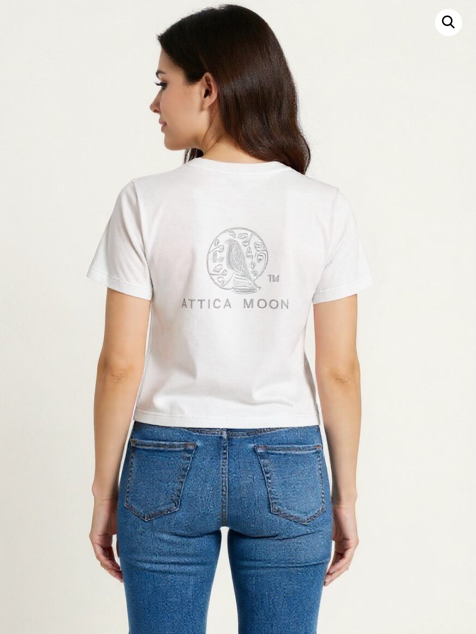 Attica Moon | Embroidered Moonmark T-Shirt