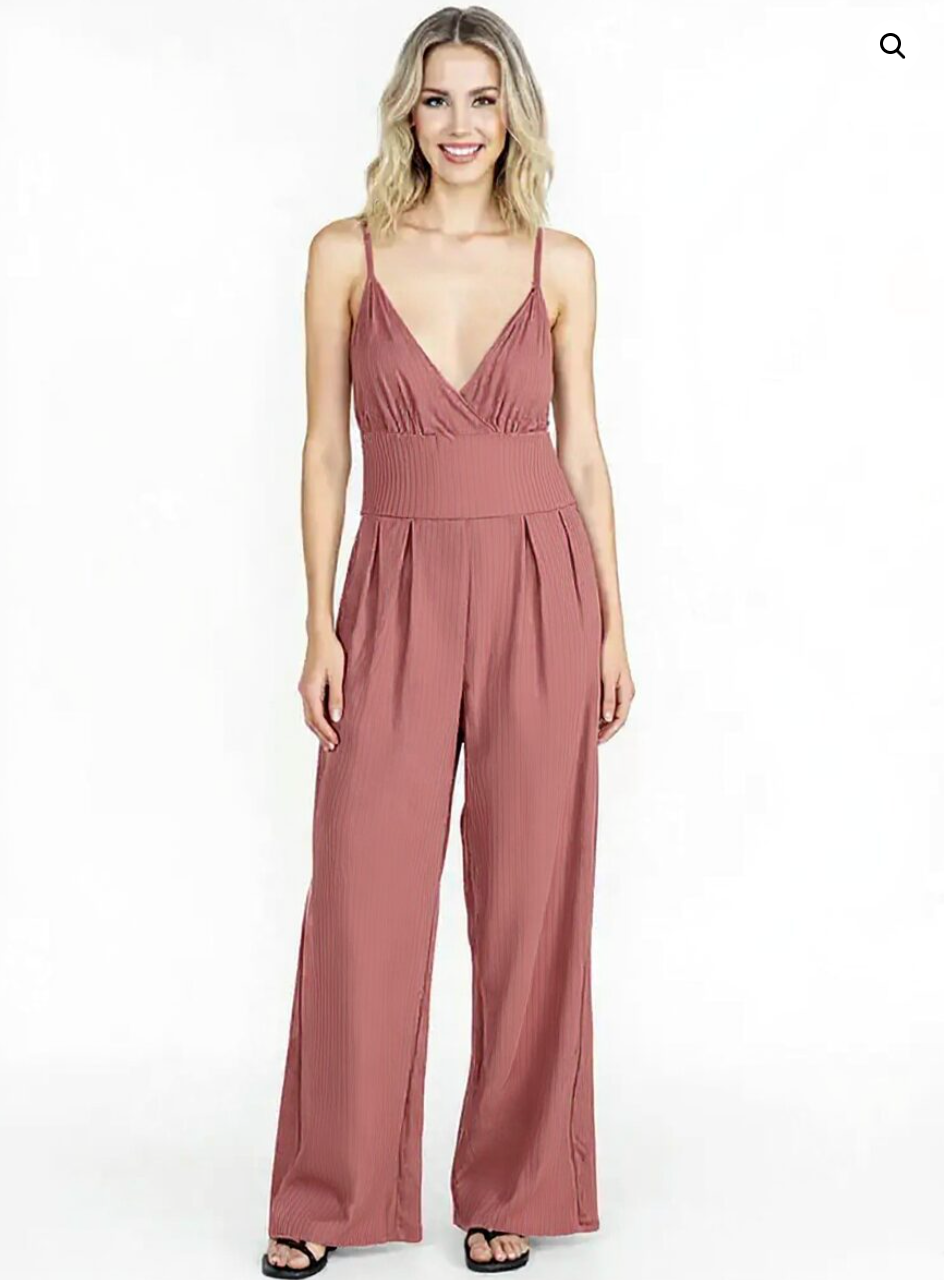 Weekend Runaround V Neck Jumpsuit
