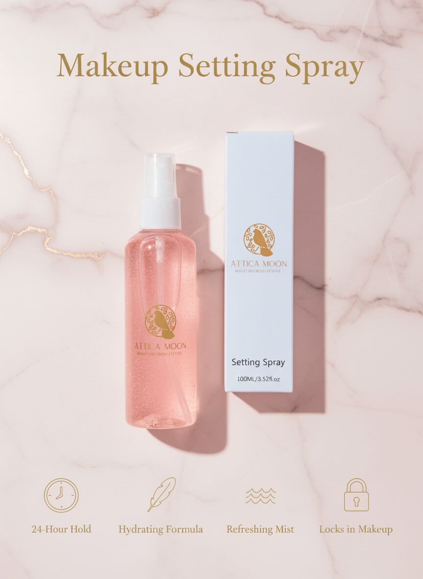 Attica Moon | Unicorn Glow Rose Makeup Setting Spray - Pink