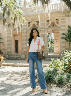 Island Muse Embroidered Top