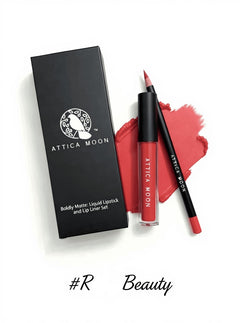 Attica Moon Boldly Matte Lipstick & Lip Liner — 2‑Piece Set - R Beauty
