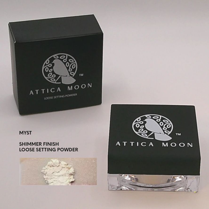 Attica Moon | Loose Setting Powder with Vitamin E | Shimmer Finish