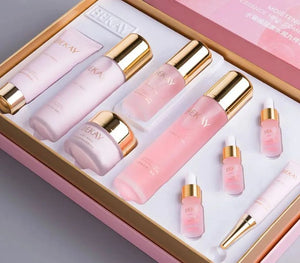 Peach Radiant Renewal Skincare Set (9 Pieces)