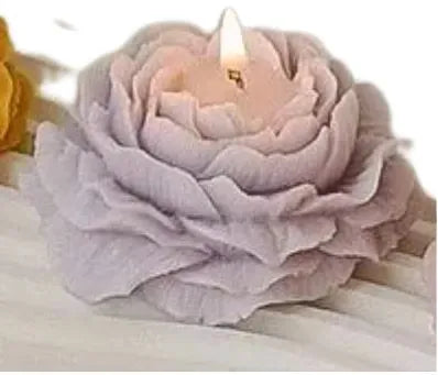 Attica Moon Rose Shaped Soy Wax Candle - Lavender (Purple)