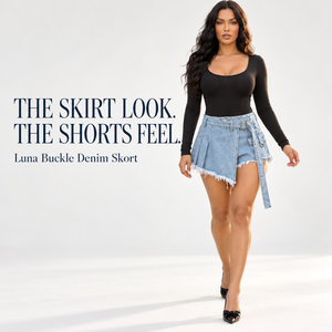 Lunar Fringe Denim Skort